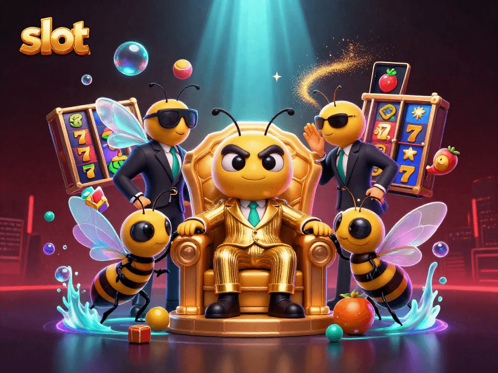 Engage players with thrilling slot opportunities in a vivid casino scene.