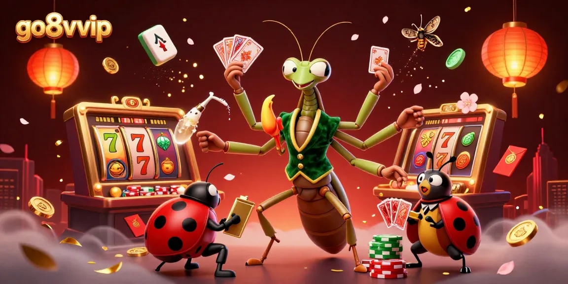 Experience thrilling wins at go8vvip with a vibrant 3D casino scene of a cardsharp and vibrant characters amidst a captivating atmosphere.