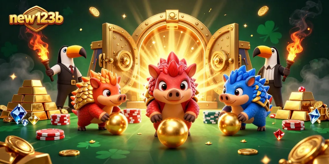 Experience thrilling wins at new123b where pangolins compete in a vibrant casino world.