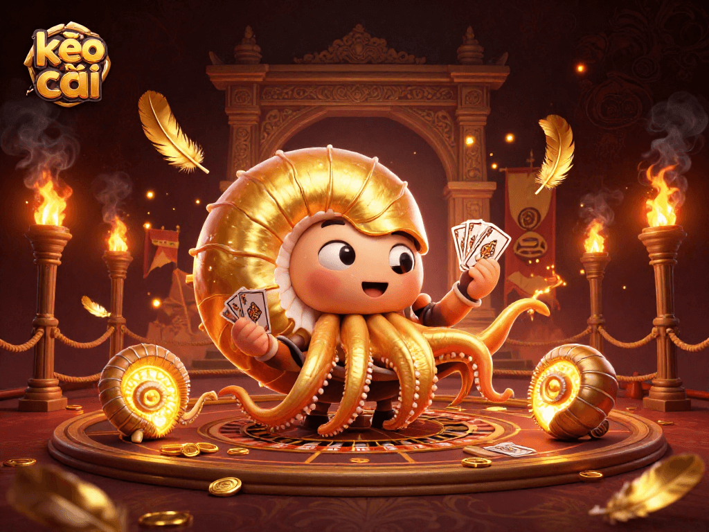 Engage in thrilling bets with kèo nhà cái as the giant nautilus and glowing companions create an enchanting casino atmosphere.