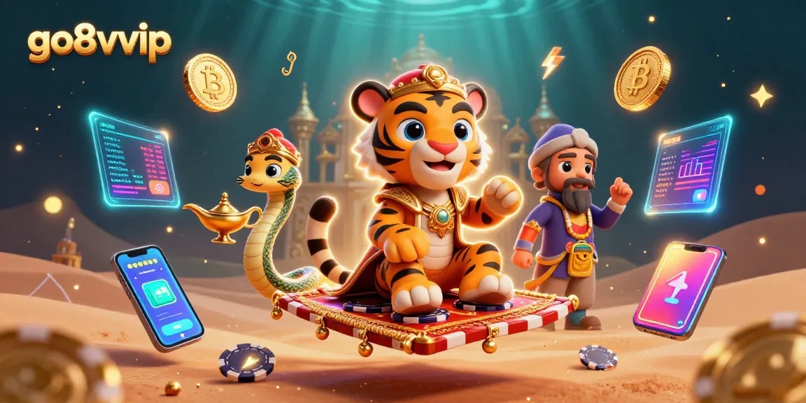 Engage in thrilling gaming at go8vvip with vibrant 3D royalty elements showcasing crypto excitement.