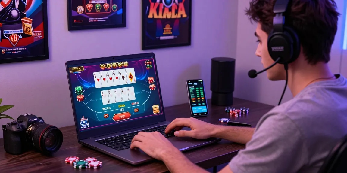 Player engaging in an online baccarat game, showcasing vibrant graphics and an exciting gaming atmosphere.