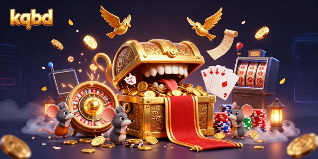 Engage with kqbd's rich environment filled with treasures, game elements, and dynamic visuals.