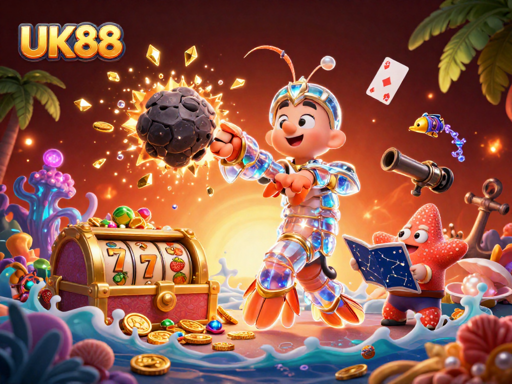 Experience thrilling action in UK88's vibrant casino world with a galactic samurai and treasure treasures.