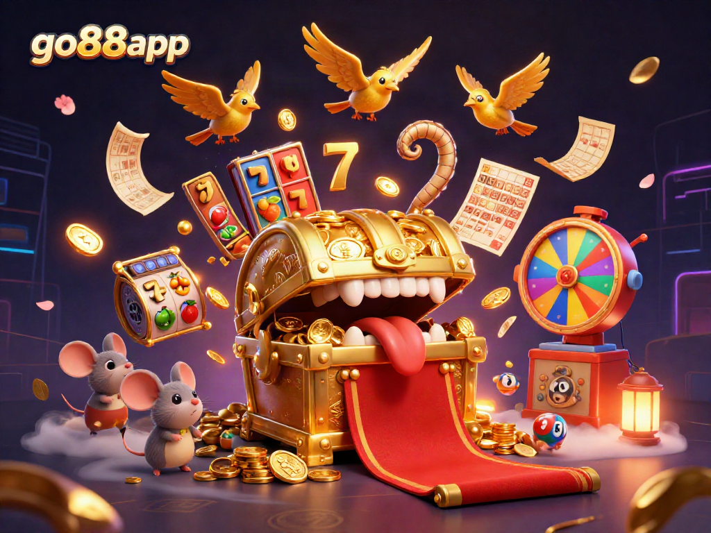 Experience the vibrant go88app gameplay with dynamic treasures and colorful slot elements.