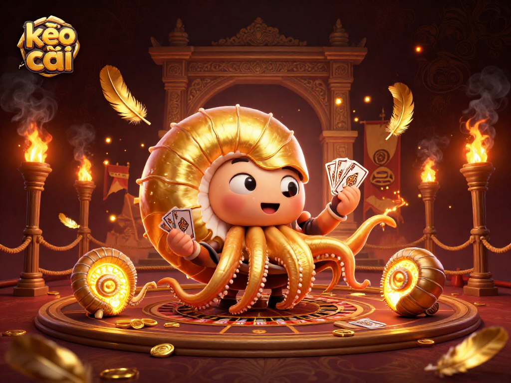 Engage in thrilling bets with kèo nhà cái as the giant nautilus and glowing companions create an enchanting casino atmosphere.