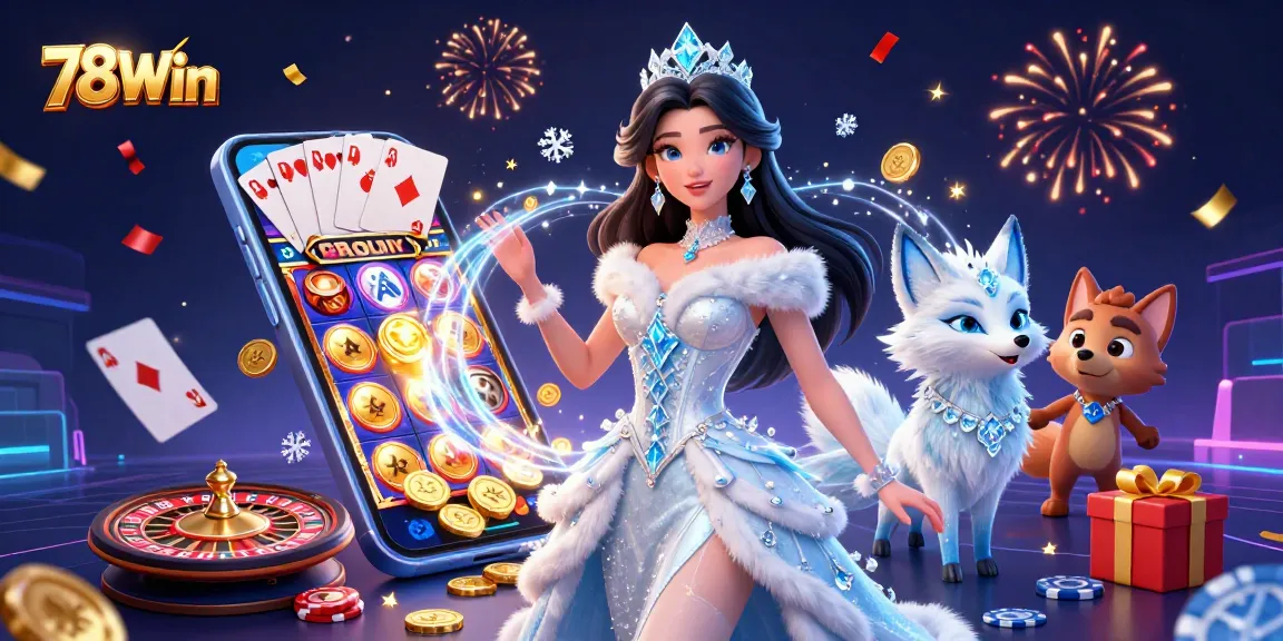 Experience thrilling 78Win gaming with vibrant slot symbols and rich casino elements!