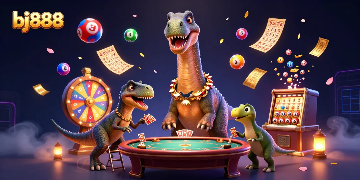 Experience the excitement of gaming at bj888 with vibrant animated elements in a bustling casino scene.
