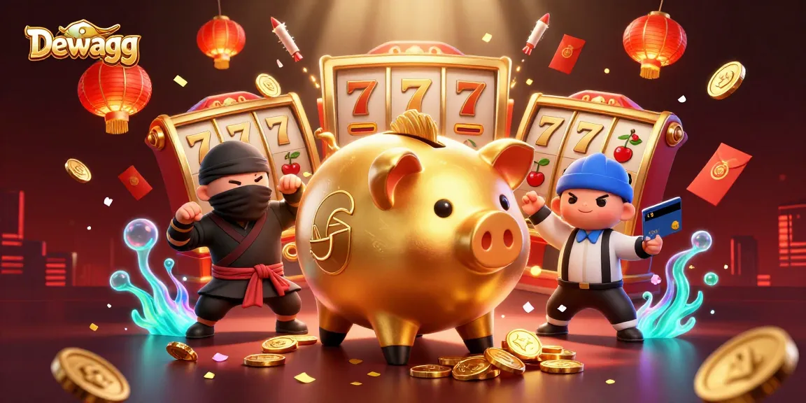 Dewagg's thrilling casino excitement, featuring dynamic characters and vibrant slot reels