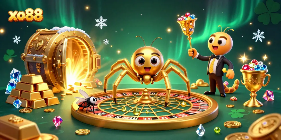 Place your bets with xo88 at this vibrant casino scene full of excitement and treasures.
