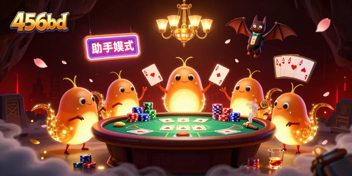 Engage in thrilling gameplay at 456bd with bioluminescent glowworms lighting up a vibrant casino scene.