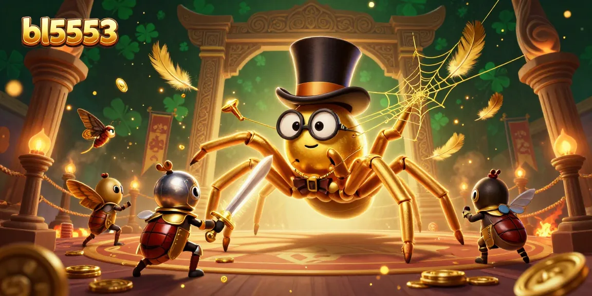 Engage with bl5553's thrilling golden web of casino games, featuring a brave beetle knight.