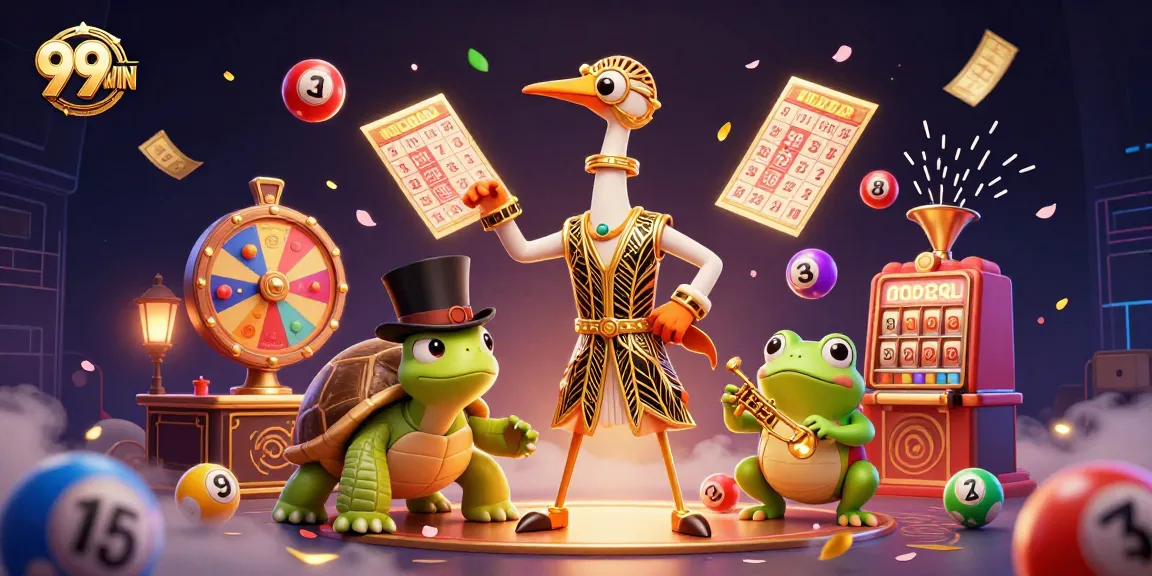 Experience excitement at 99WIN with vibrant lottery balls and casino fun in a dynamic illustration.