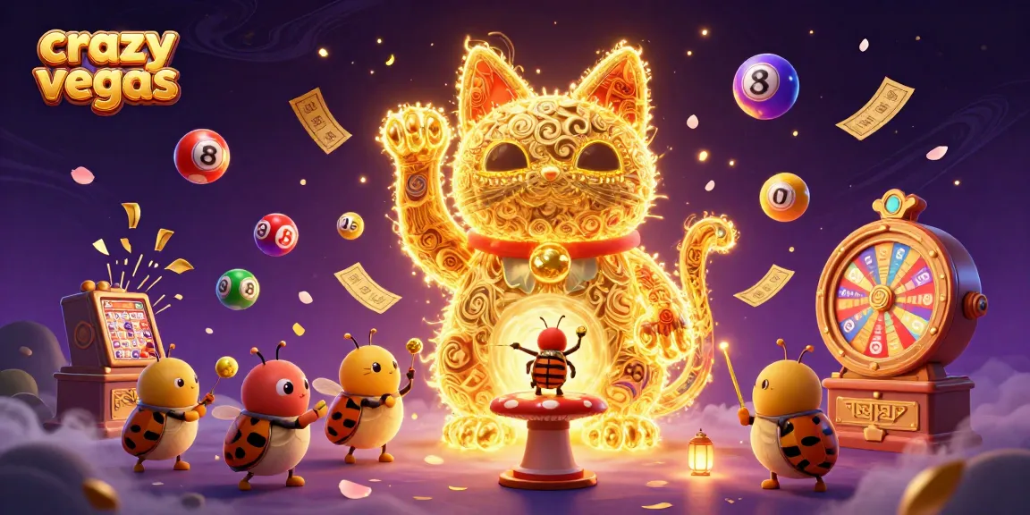 Engage with crazyvegas through a vibrant 3D illustration of a lucky cat, symbolizing high-stakes gaming.