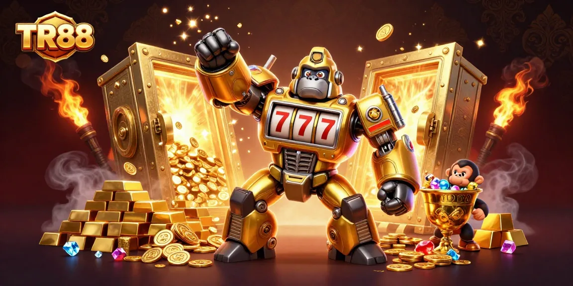 Experience TR88's thrilling jackpot action with dynamic casino characters amidst wealth elements.